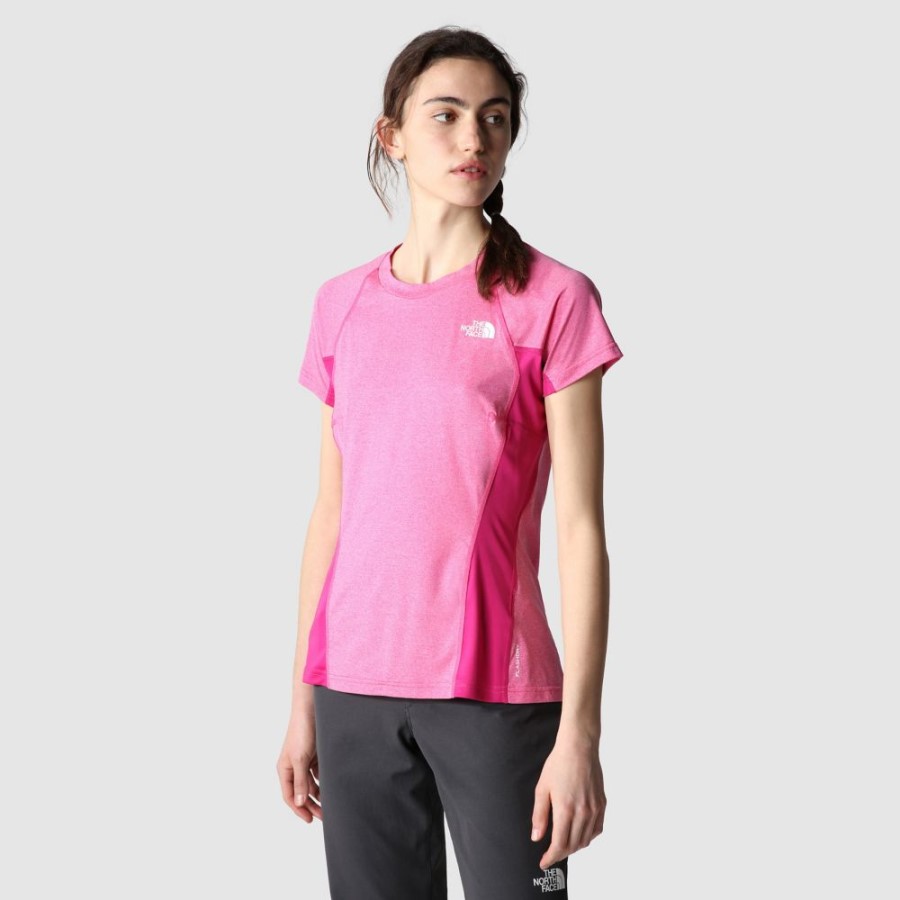 The North Face נשים אתלטי חולצת טריקו פוסקיה ורוד
