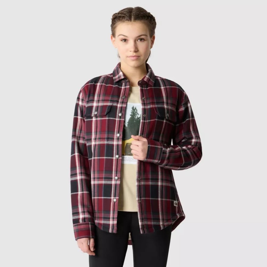 The North Face נשים קמפשייר חולצת ג\'ינג\'ר גדולה