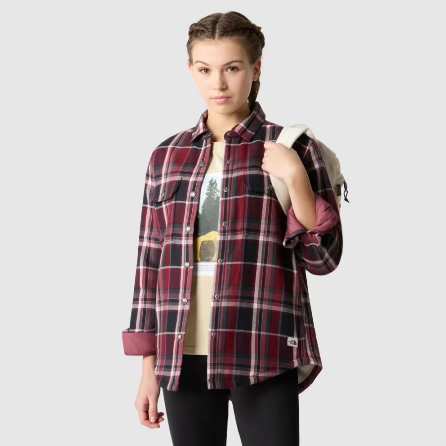 The North Face נשים קמפשייר חולצת ג\'ינג\'ר גדולה