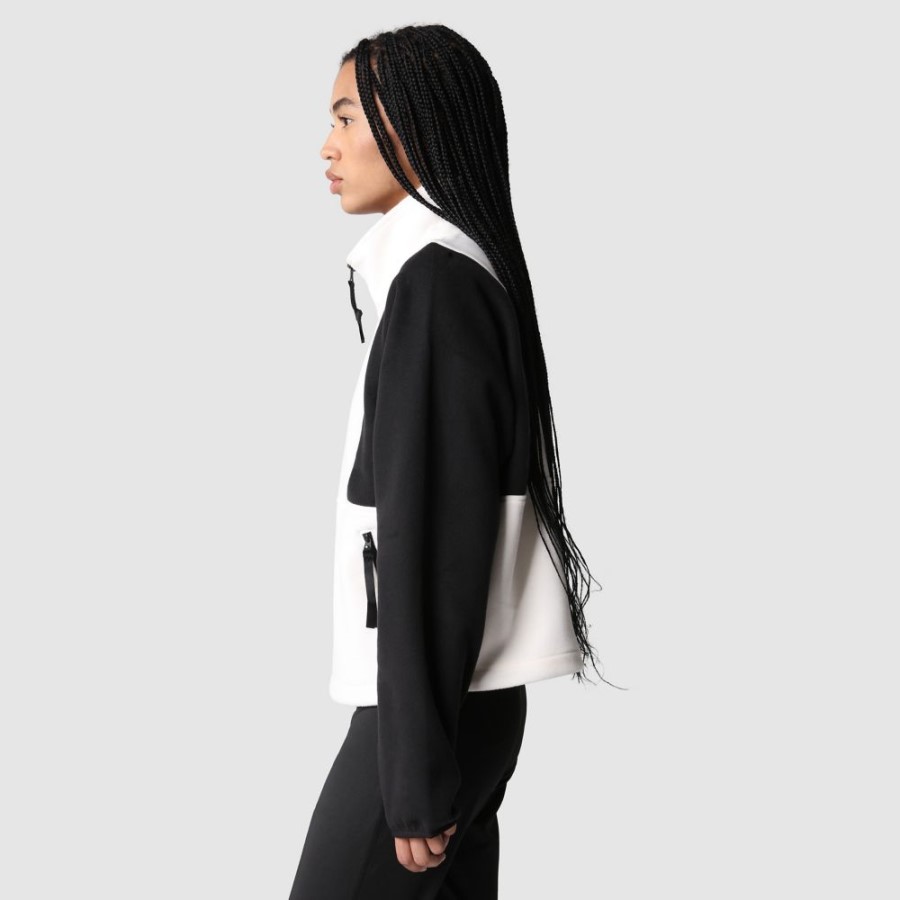 The North Face נשים Tka Attitude 1/4 צמר רוכסן לבן