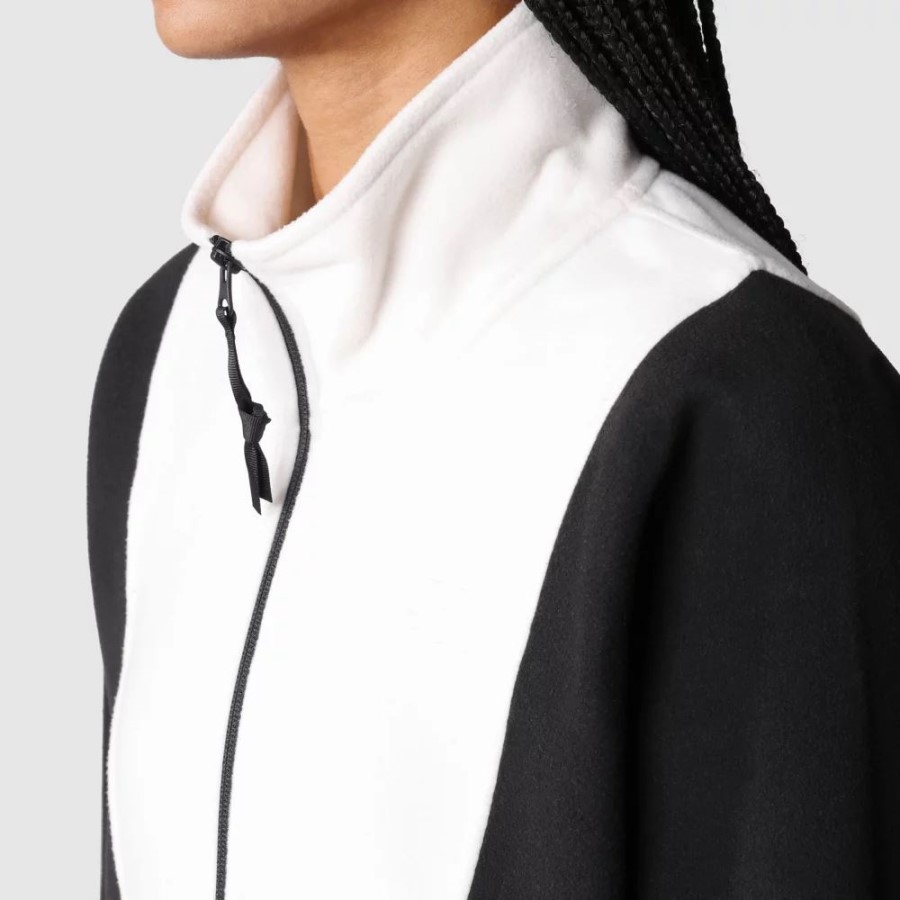 The North Face נשים Tka Attitude 1/4 צמר רוכסן לבן