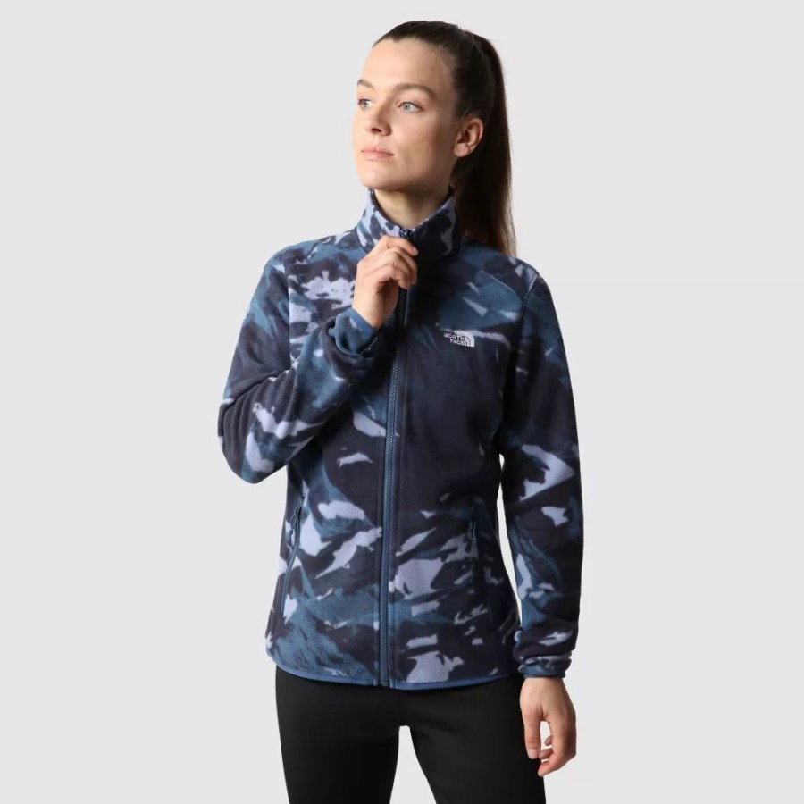 נשים 100 Glacier Full Zip Fleece The North Face כחול מוצל