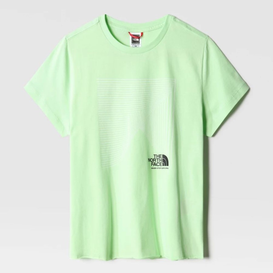 נשים קואורדינטות שרוולים קצרים חולצת טריקו פטינה ירוקה הפנים הצפונית