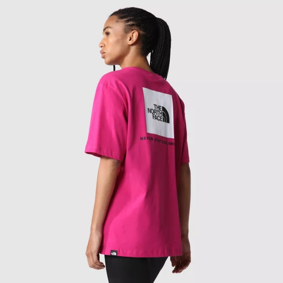 חולצת טריקו רדבוקס נינוחה לנשים הצפון פייס פוסקיה ורוד