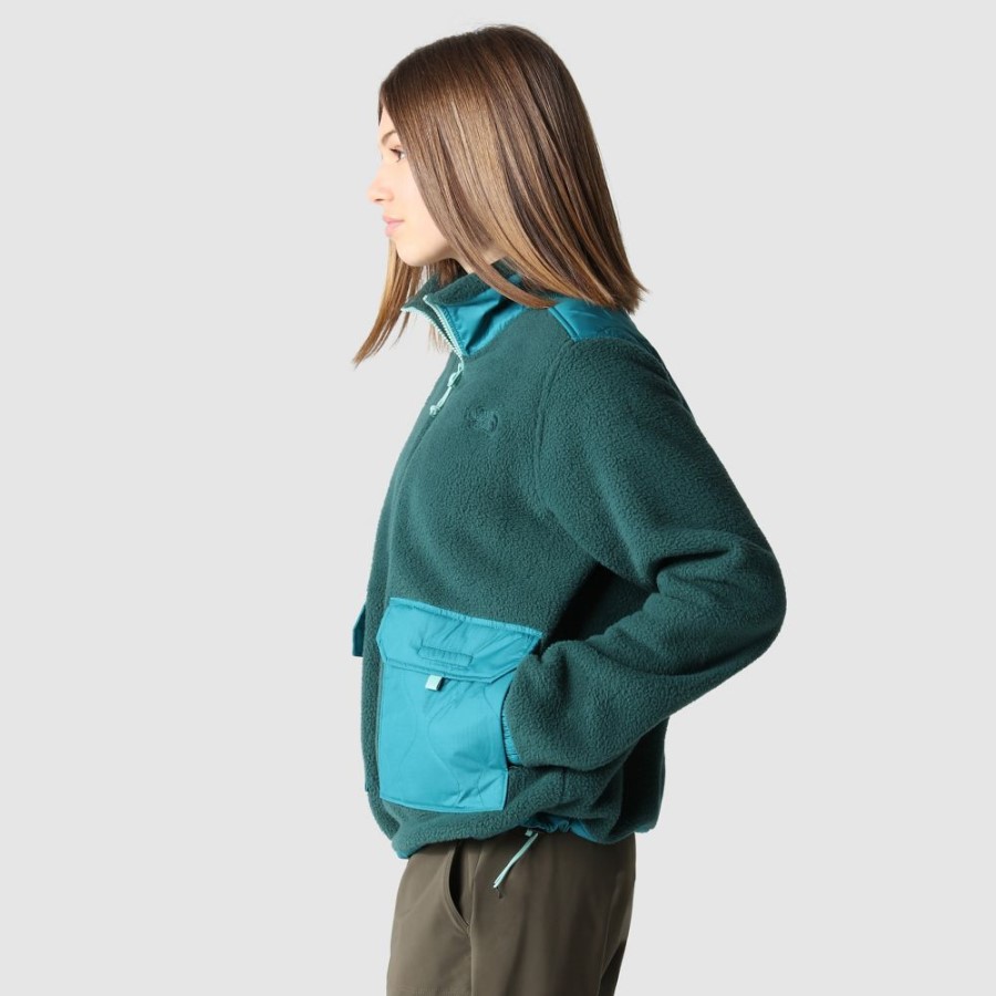 נשים Royal Arch מעיל צמר רוכסן מלא The North Face ירוק