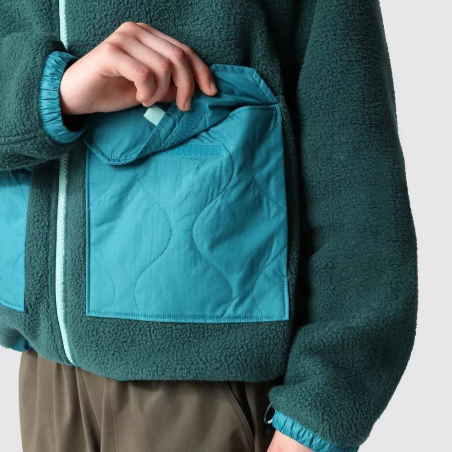 נשים Royal Arch מעיל צמר רוכסן מלא The North Face ירוק