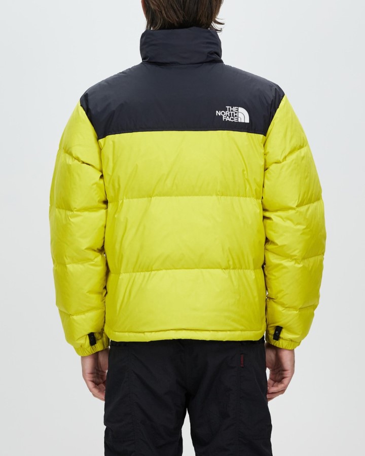 1996 ז\'קט רטרו Nuptse The North Face חומצה צהוב