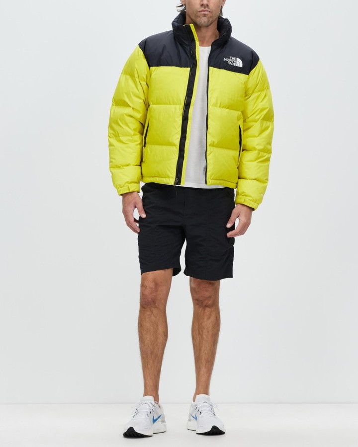 1996 ז\'קט רטרו Nuptse The North Face חומצה צהוב