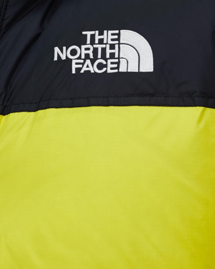 1996 ז\'קט רטרו Nuptse The North Face חומצה צהוב