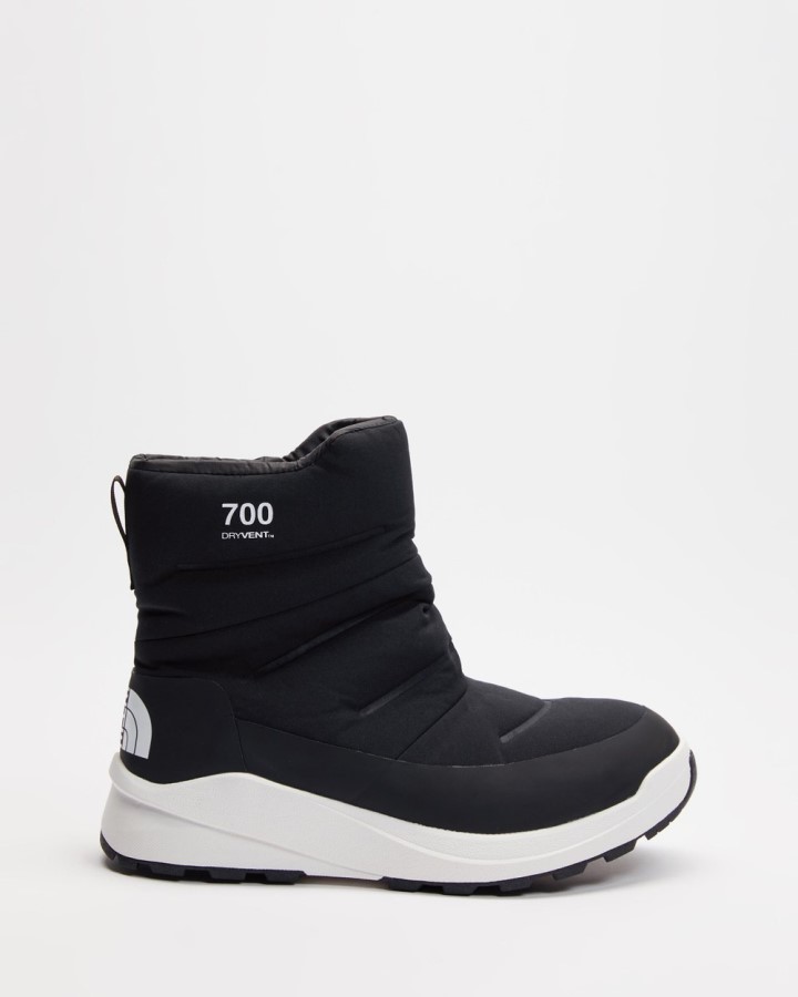 The North Face שחור ולבן Nuptse Booties II Wp Men