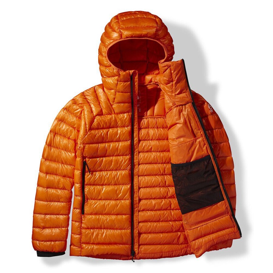 גברים פסגה למטה קפוצ\'ון אדום כתום הפנים הצפוני