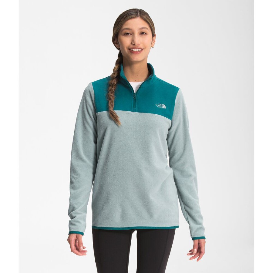 The North Face נשים Tka Glacier Fleece רוכסן כסף כחול