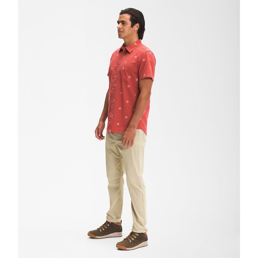 תיקון דוב אדום ה-North Face גברים חולצת Baytrail עם שרוולים קצרים