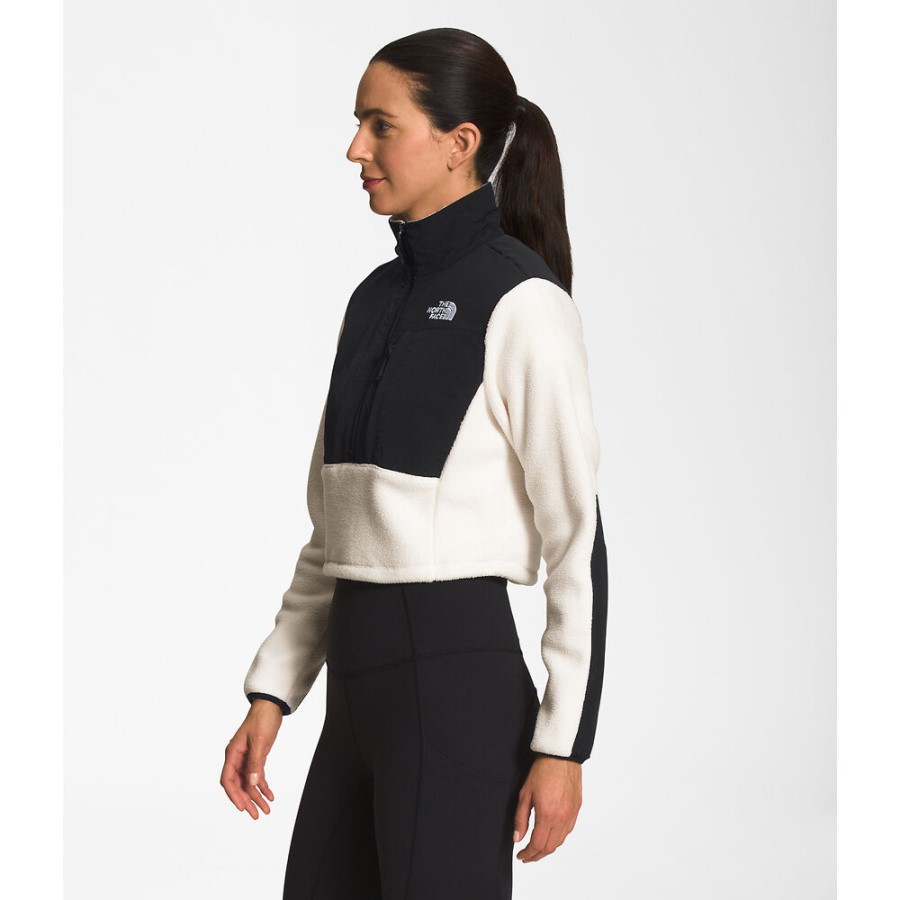 נשים קרופ דנאלי צמר ג\'קט הצפון פנים לבן