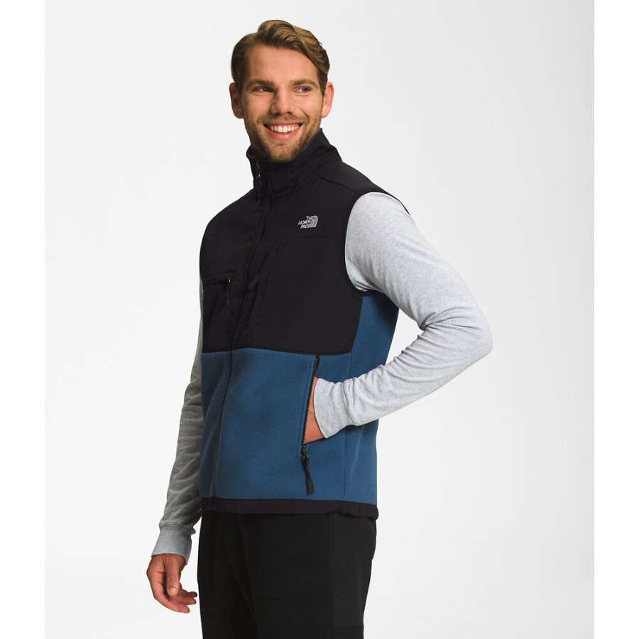 גברים דנאלי פליסה אפוד הפנים הצפוני כחול מוצל