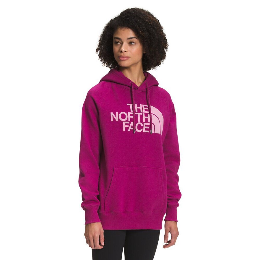 Roxbury Pink The North Face נשים קפוצ'ון סוודר חצי כיפה