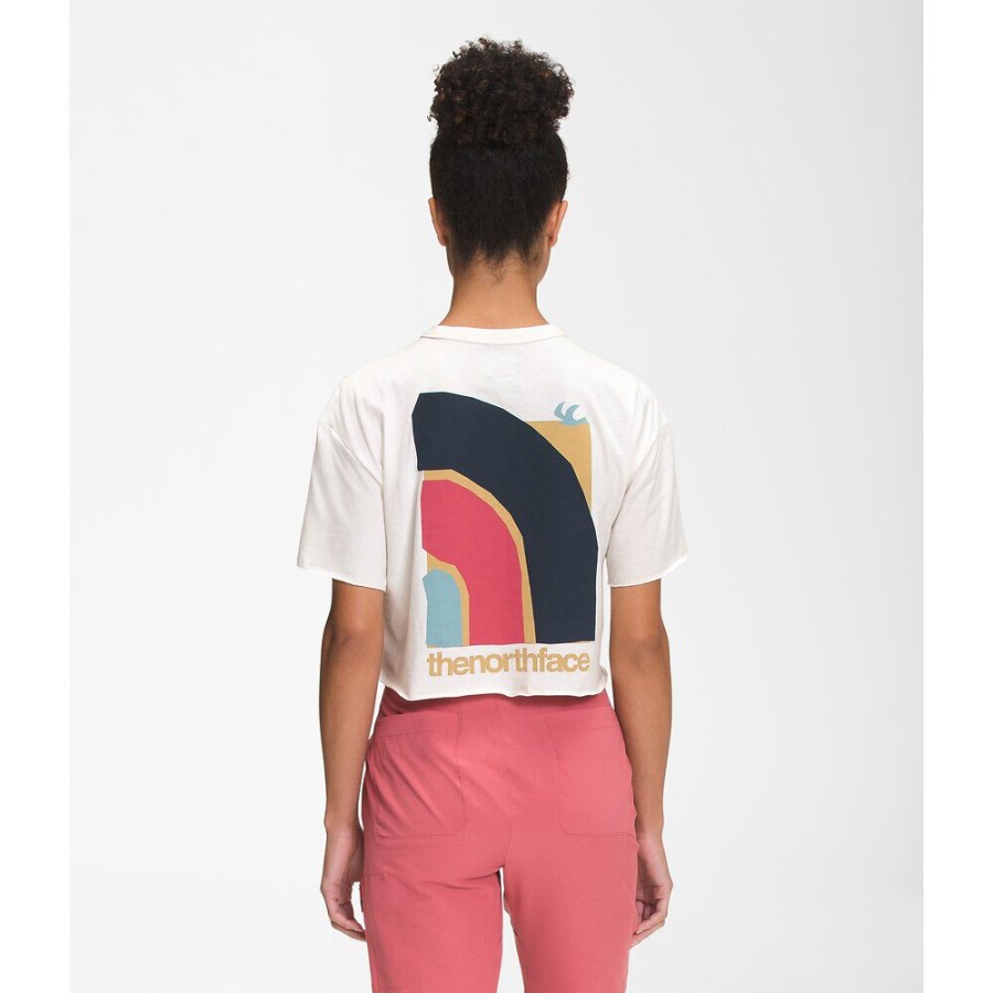 נשים שרוולים קצרים בקבוק הימלאיה מקור טי לבן הפן הצפוני