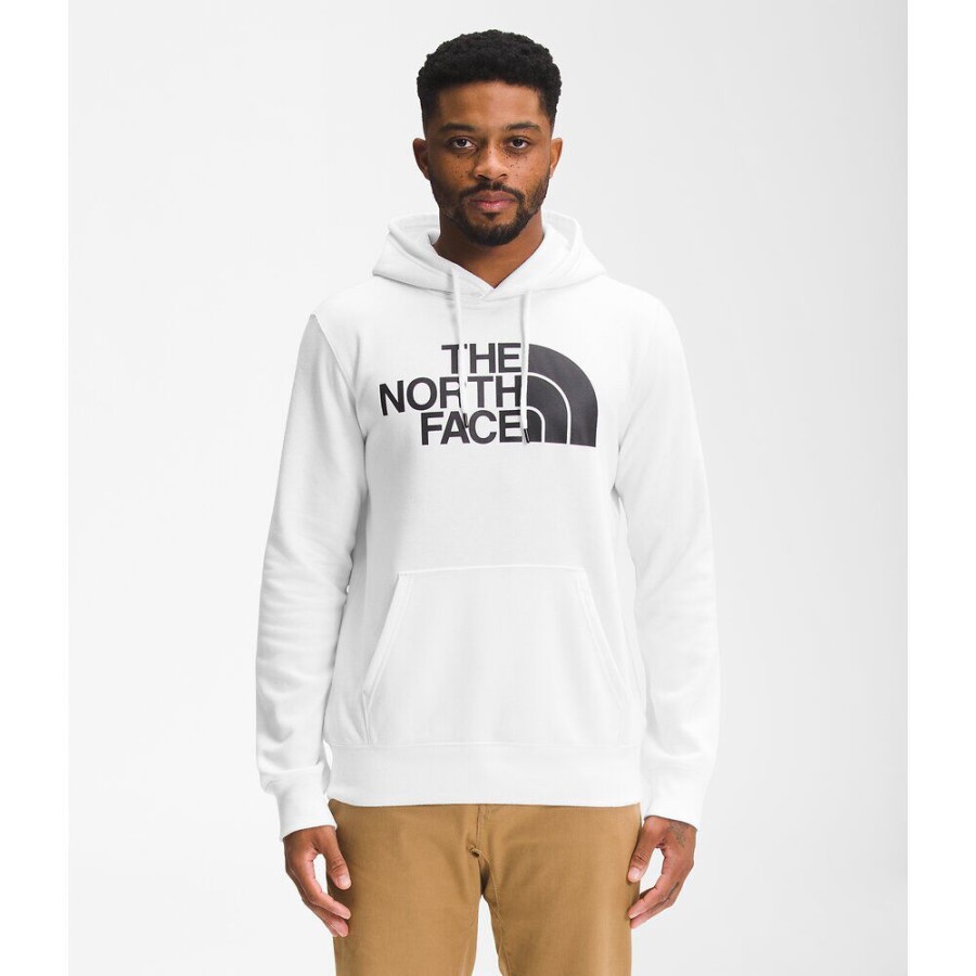 לבן The North Face גברים קפוצ'ון סוודר חצי כיפה