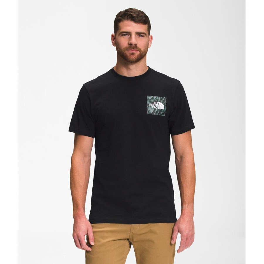 ה-North Face גברים שחורים טי שרוול קצר