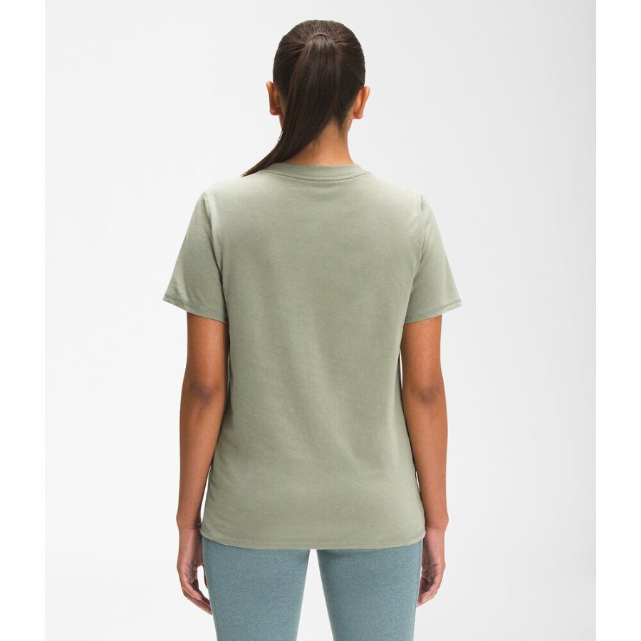 Tea Green The North Face נשים שרוולים קצרים תיקון כיס טי