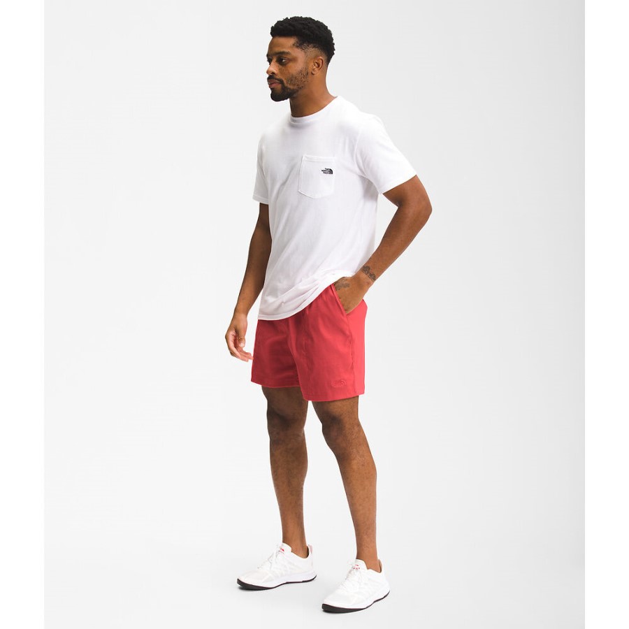 The North Face Horizon גברים אדומים בכיתה V ללבוש מכנסיים קצרים