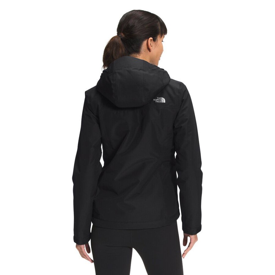 ג\'קט מבודד שחור ב-north Face לנשים מייבש אור עתידי