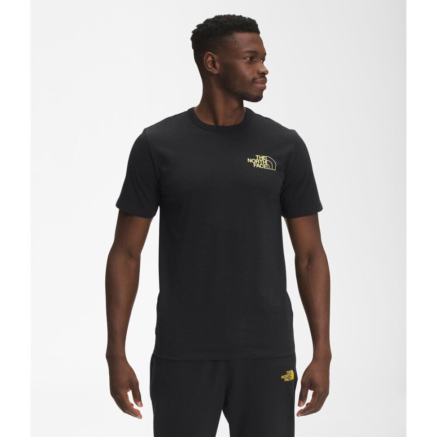 גברים שרוולים קצרים טרייל טי הצפון פנים שחור