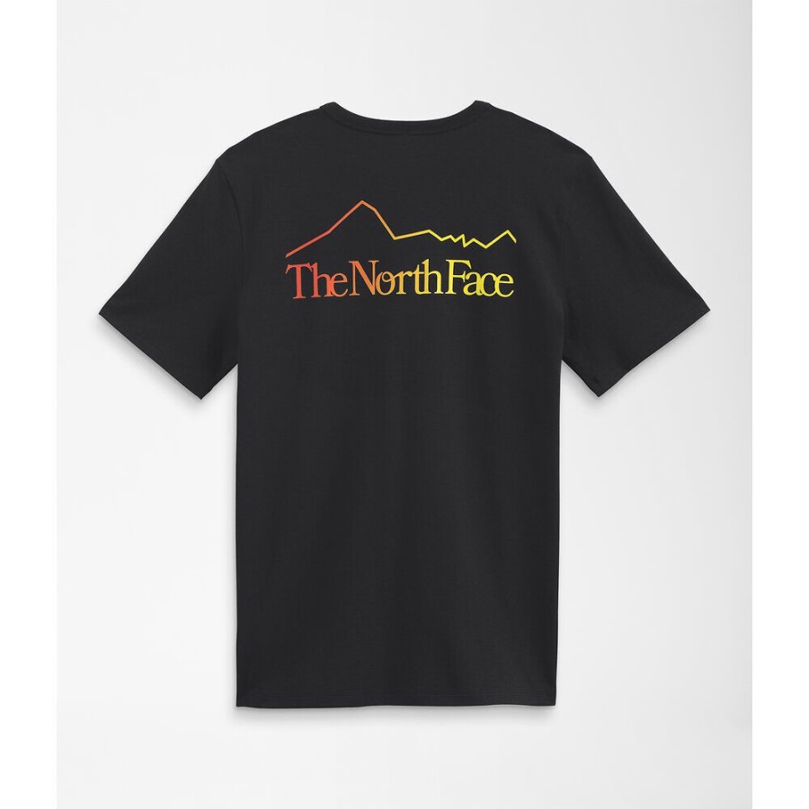 גברים שרוולים קצרים טרייל טי הצפון פנים שחור