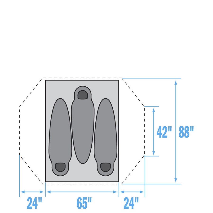 Stormbreak 3 אנשים אוהל החזית הצפונית אלון זהוב