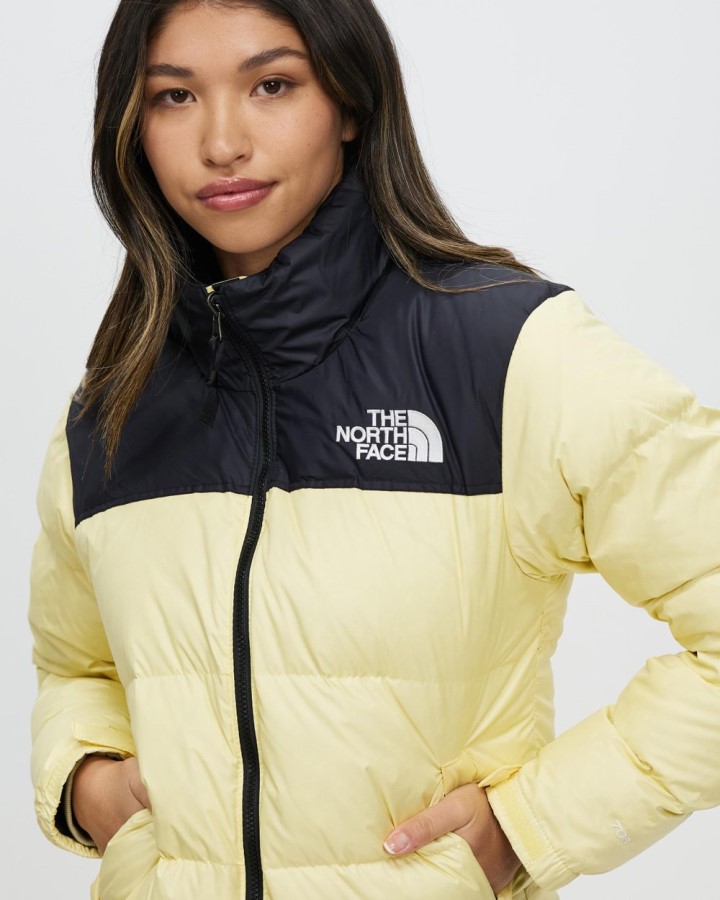 מעיל בננה חיוור ה-North Face משנת 1996 ז\'קט רטרו