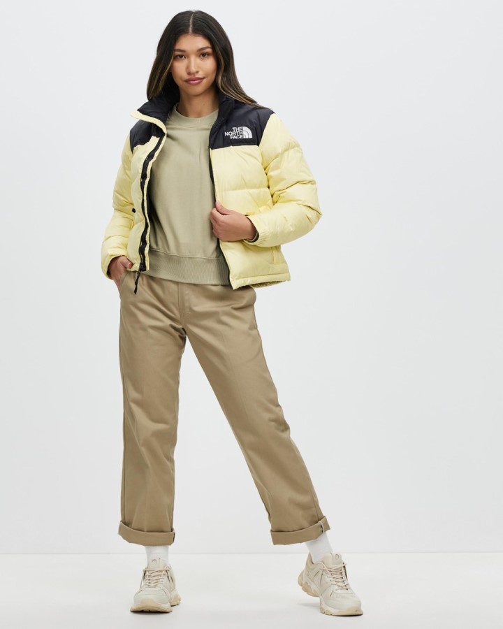 מעיל בננה חיוור ה-North Face משנת 1996 ז\'קט רטרו