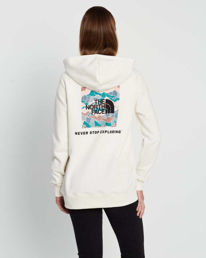 לבן The North Face Box Nse סוודר קפוצ\'ון