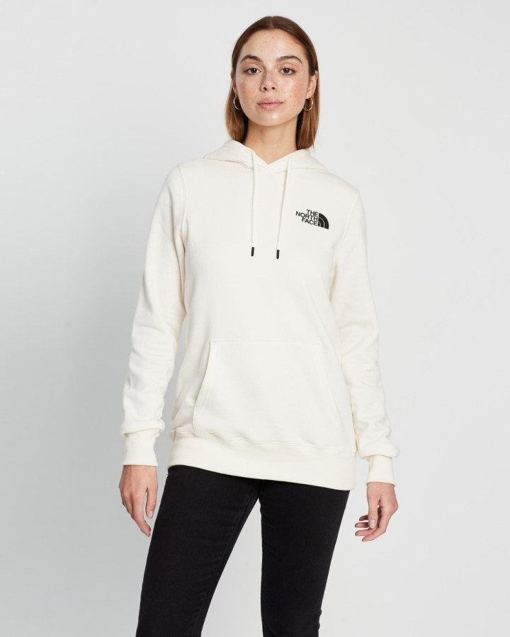 לבן The North Face Box Nse סוודר קפוצ\'ון