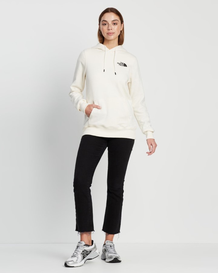 לבן The North Face Box Nse סוודר קפוצ\'ון