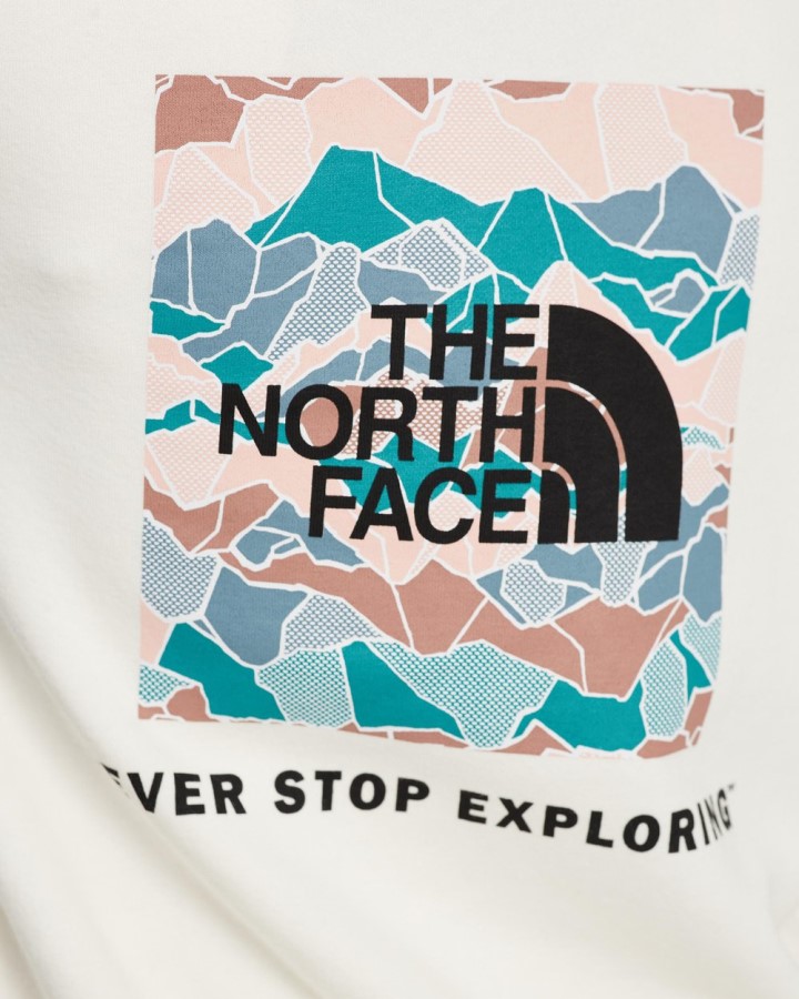 לבן The North Face Box Nse סוודר קפוצ\'ון