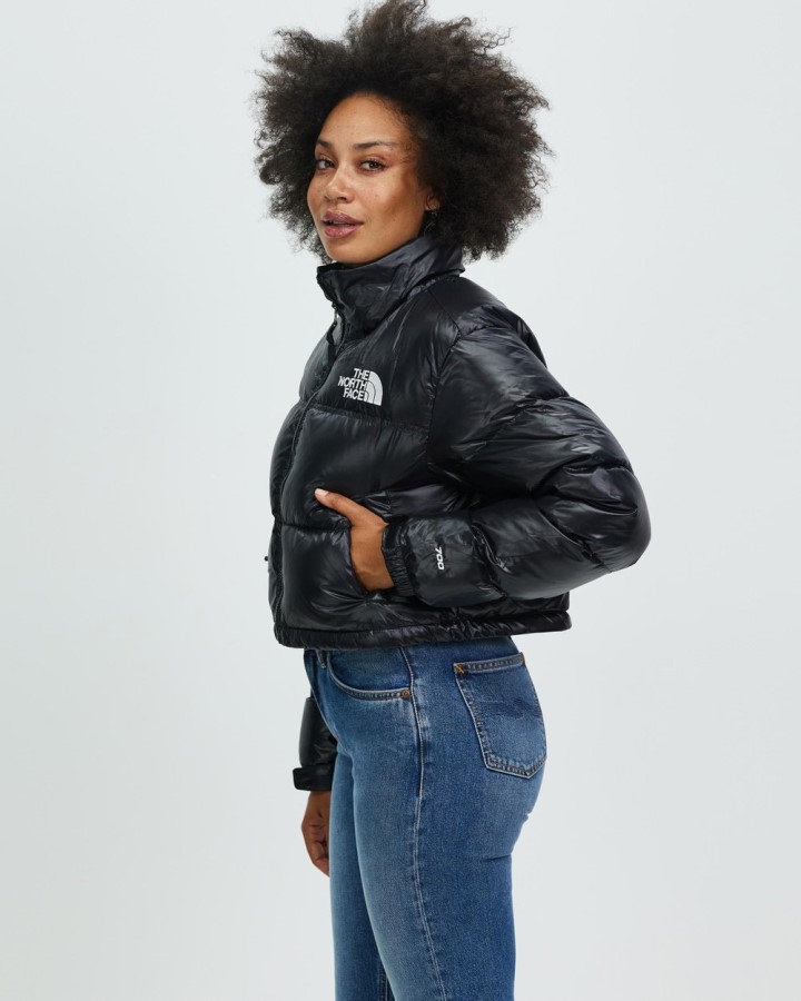 ז\'קט קצר Nuptse שחור ה-North Face