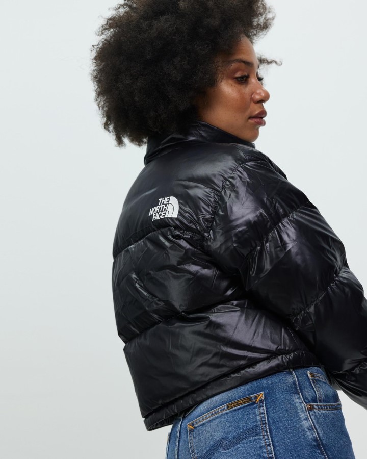 ז\'קט קצר Nuptse שחור ה-North Face