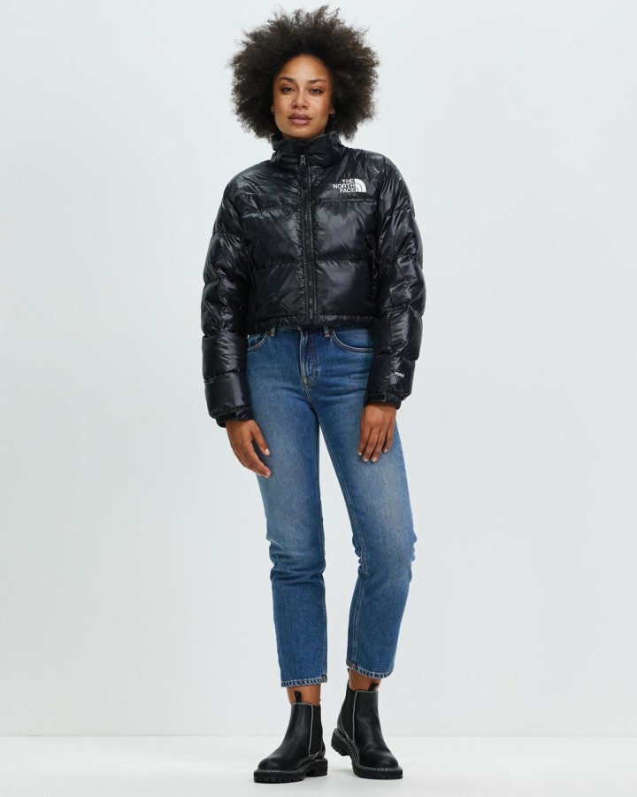 ז\'קט קצר Nuptse שחור ה-North Face